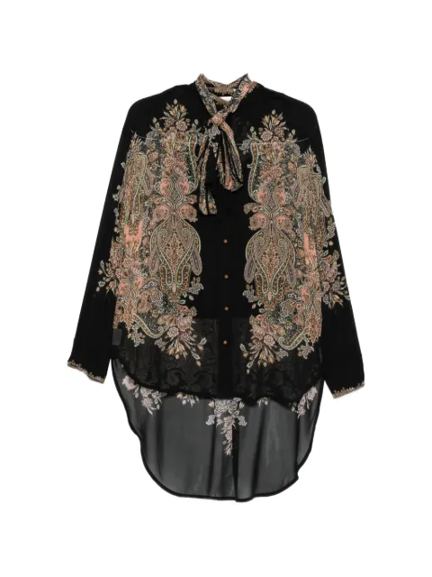 ZIMMERMANN Clash pussy-bow-collar shirt