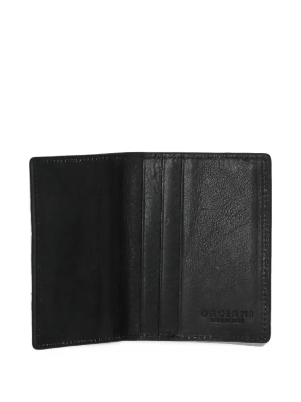Orciani Lagoon logo-plaque bifold wallet Zwart