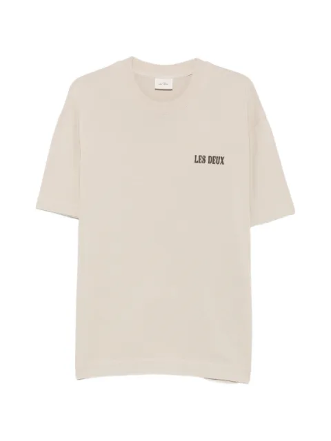Les Deux logo-print graphic-print T-shirt
