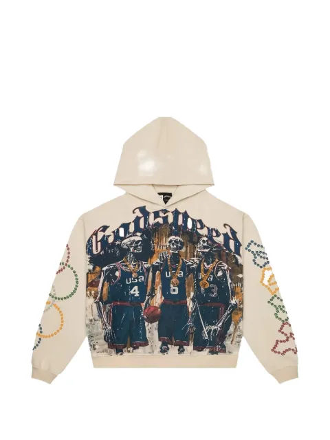 GODSPEED Dream Team 24 graphic-print cotton hoodie