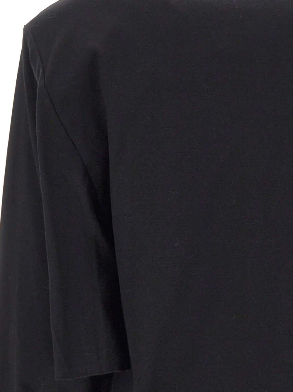 IRO Arum padded-shoulder asymmetrical-hem T-shirt Zwart