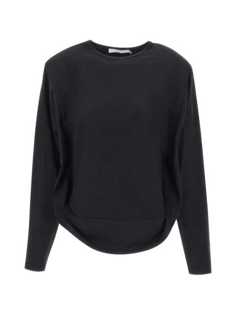 IRO Arum padded-shoulder asymmetrical-hem T-shirt