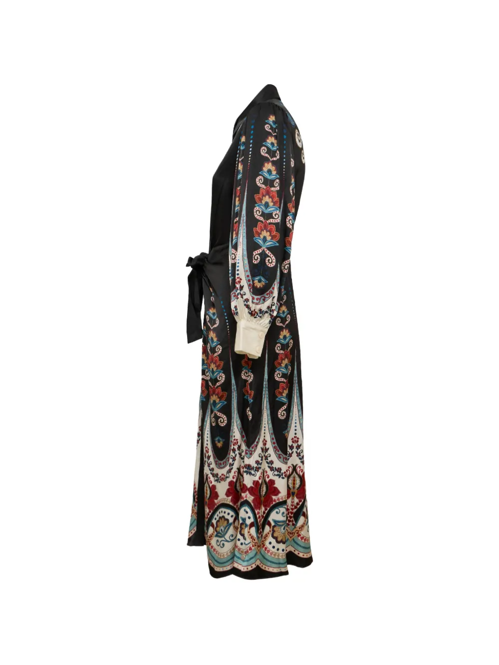 FARM Rio Nikita winter long sleeve midi dress Zwart