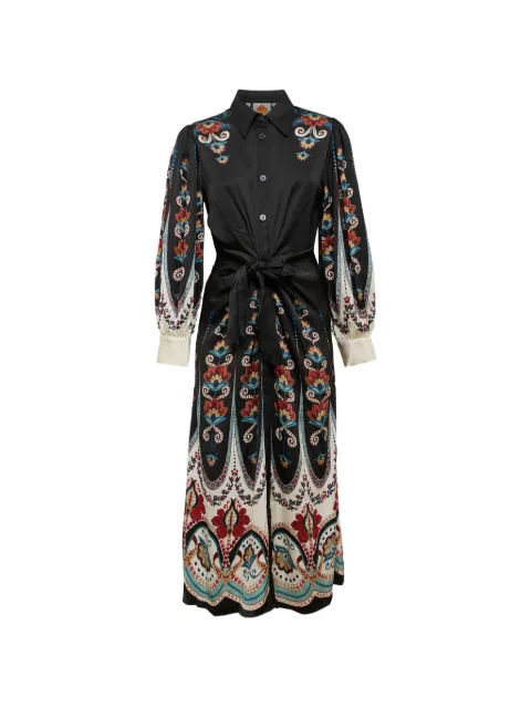 FARM Rio Nikita winter long sleeve midi dress