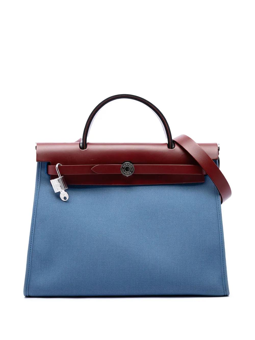 Hermès Pre-Owned 2018 Toile Herbag Zip 31 satchel - Blue