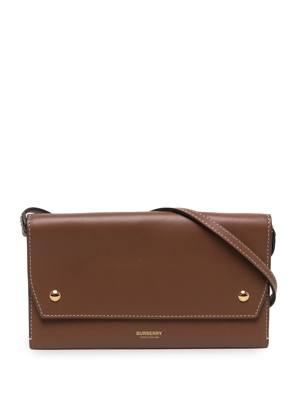 Burberry Pre-Owned 2018-2023 Leather Grace Wallet On Strap crossbody bag - Braun