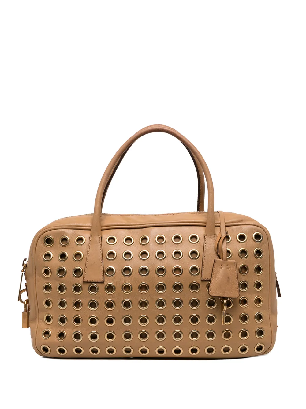 Prada Pre-Owned 2010-2026 Nappa Grommet Bauletto Bag handbag - Toni neutri