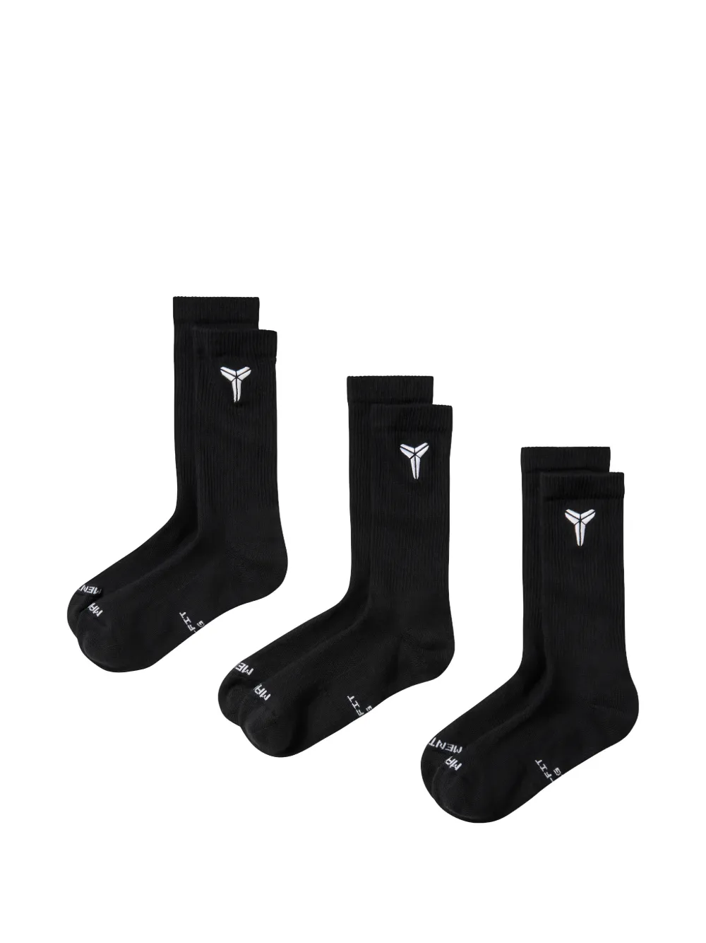 Nike x Kobe Everyday Elevated socks (set of three) Zwart
