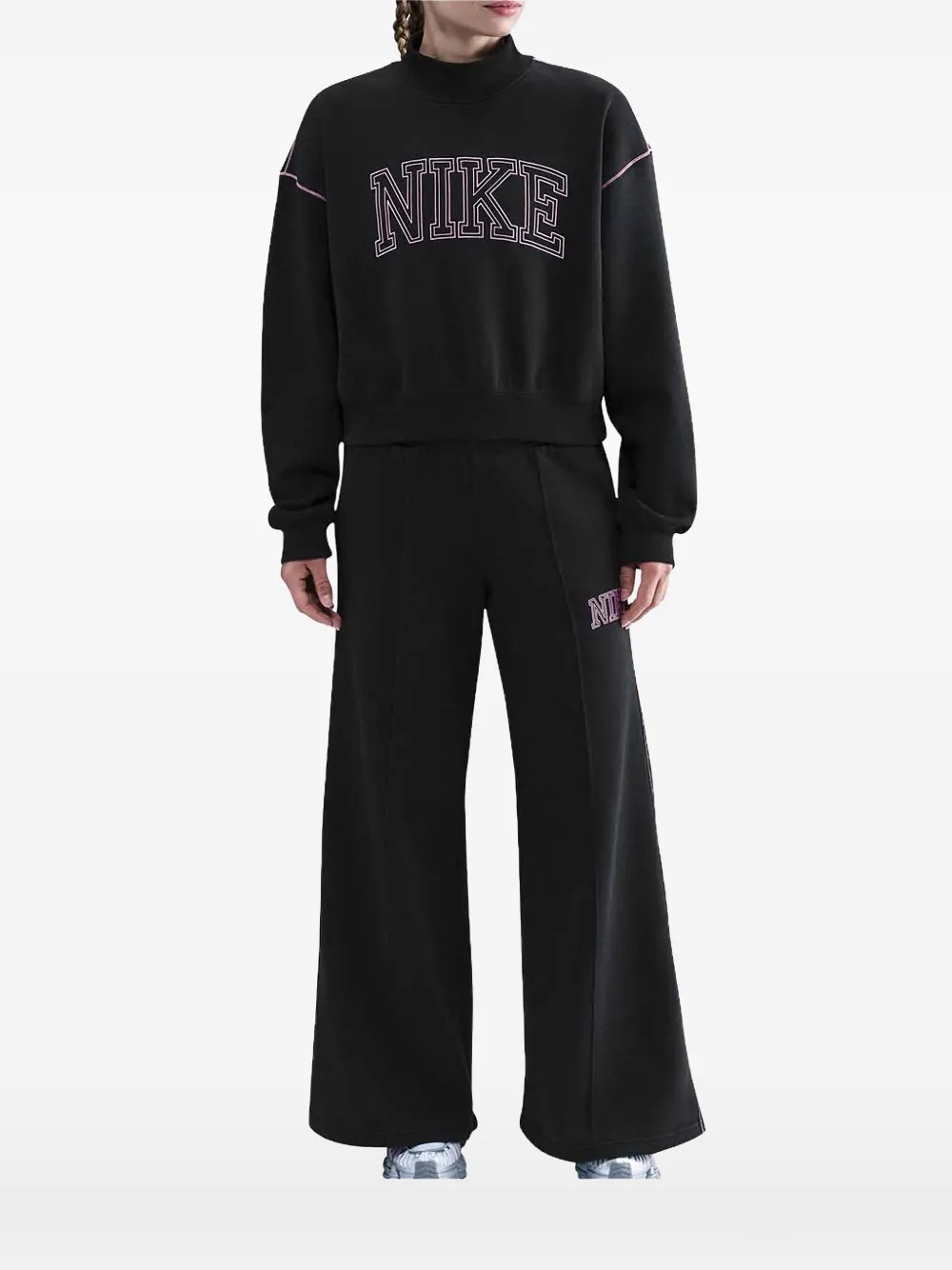 Nike Phoenix mock-neck sweater Zwart