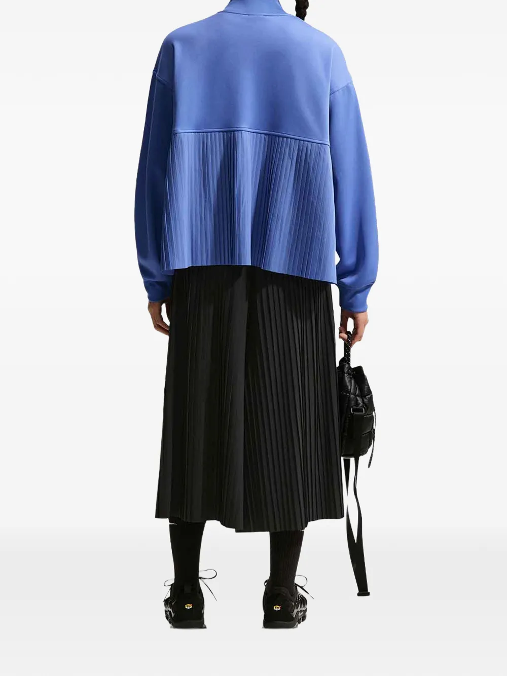Nike pleated zip-up jacket Blauw