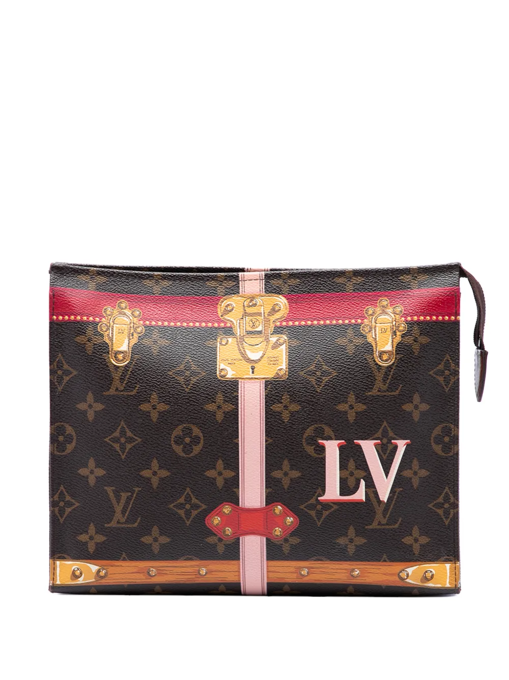 Louis Vuitton Pre-Owned 2018 Monogram Summer Trunks Toiletry Pouch 26 clutch bag - Marrone