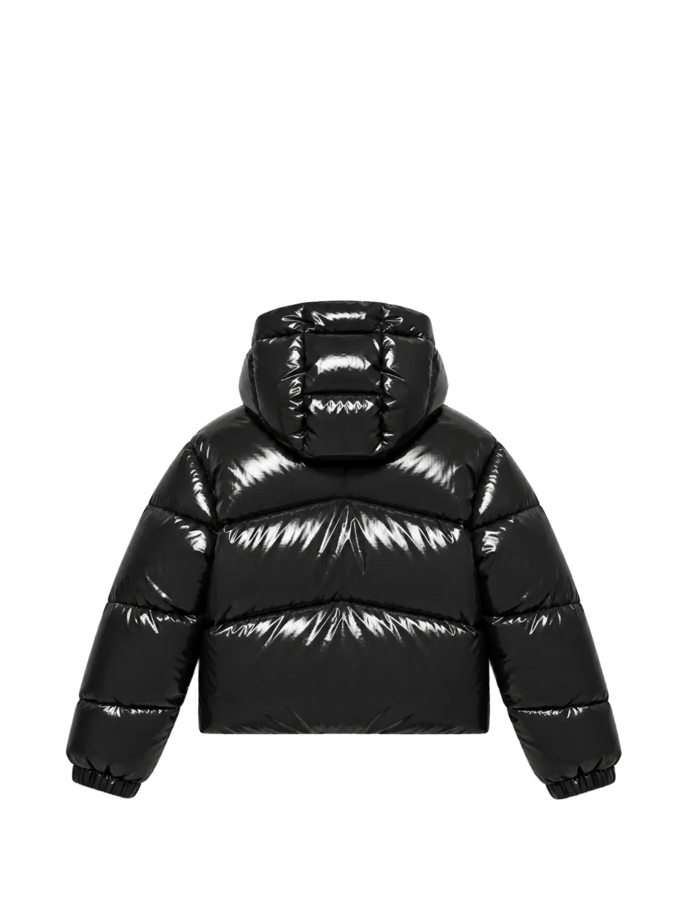 AFTER LABEL quilted hooded jacket Zwart