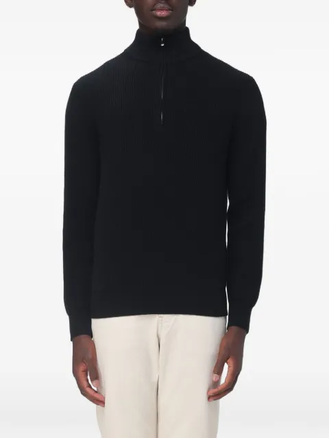 Agnona ribbed-knit half-zip sweater