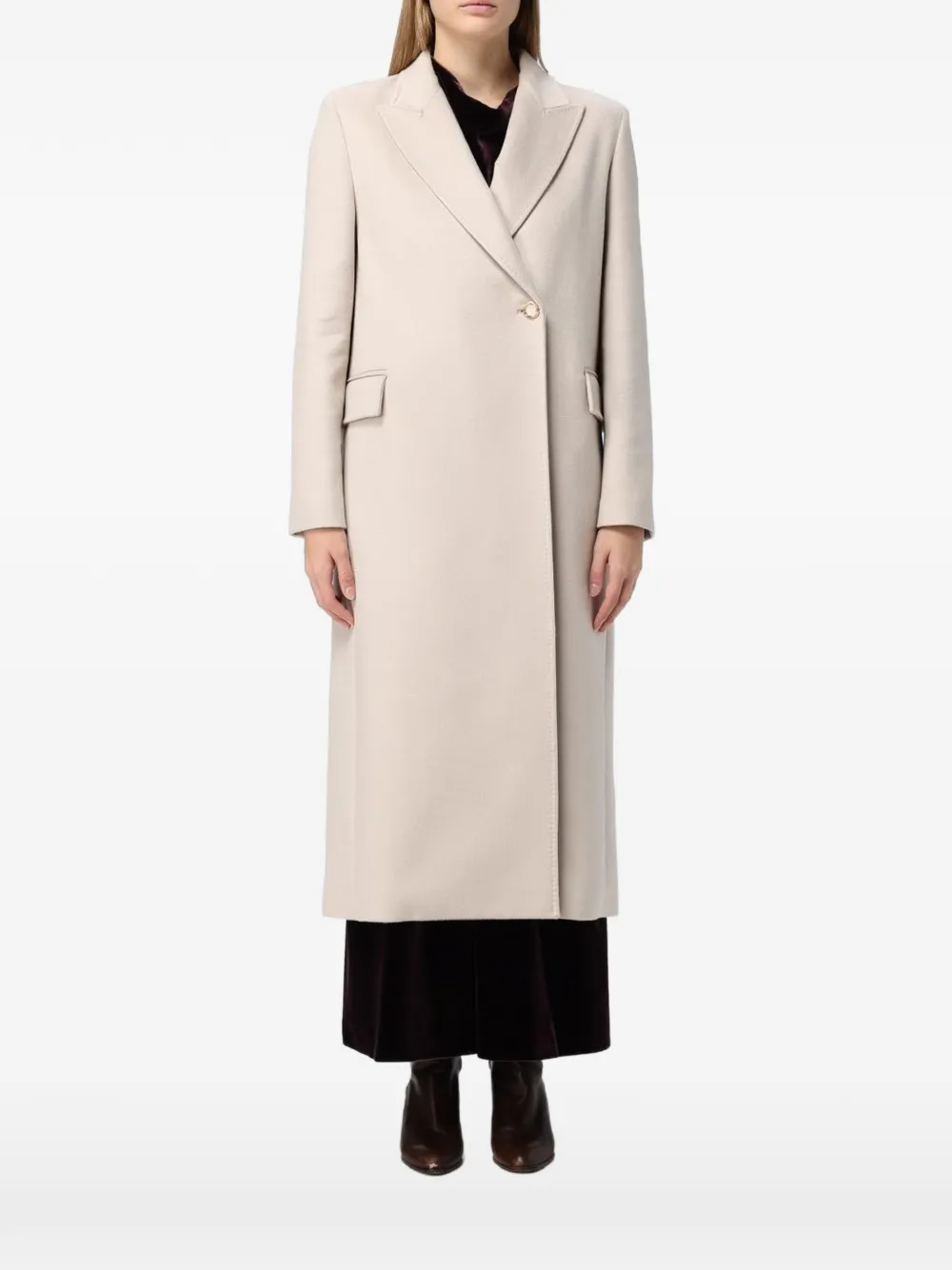 Agnona peak-lapels double-breasted cashmere coat - Neutrals