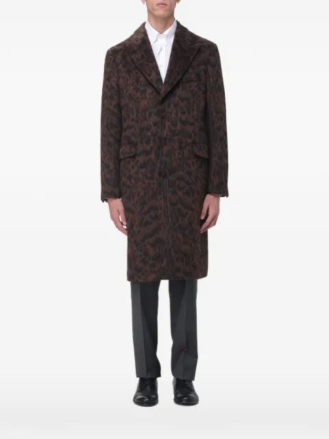 ETRO leopard-print single-breasted coat