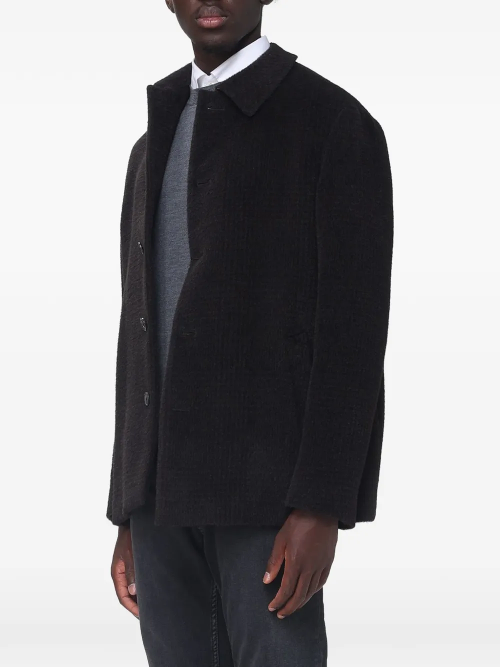 ETRO wool-alpaca blend jacket Zwart