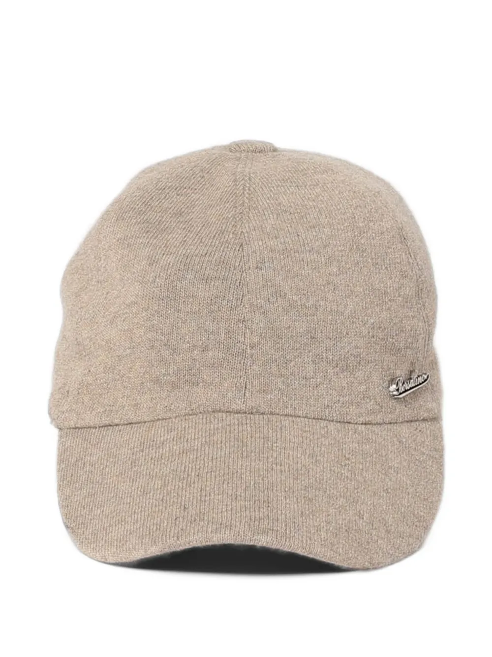 Borsalino logo-plaque cashmere baseball cap Beige