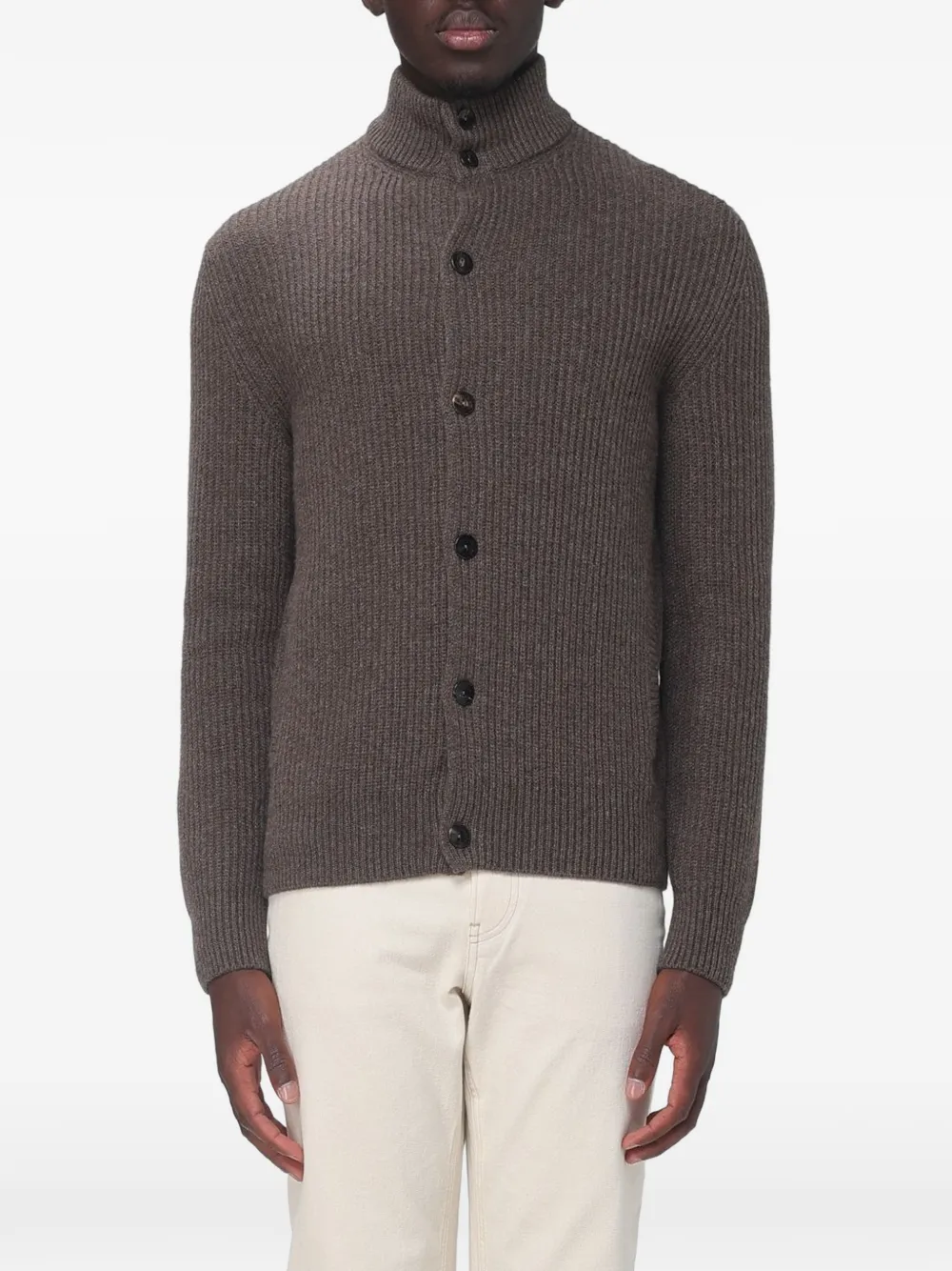 Agnona ribbed-knit cashmere sweater - Brown