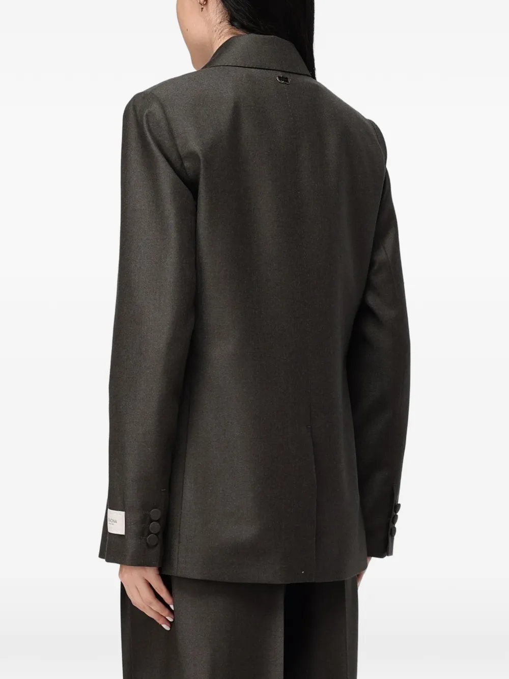 Agnona Wollen blazer met dubbele rij knopen Grijs