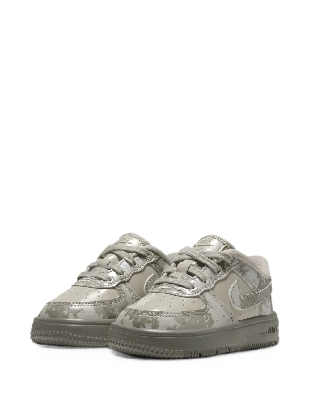 Nike Kids Force 1 Low Camo sneakers - Grigio