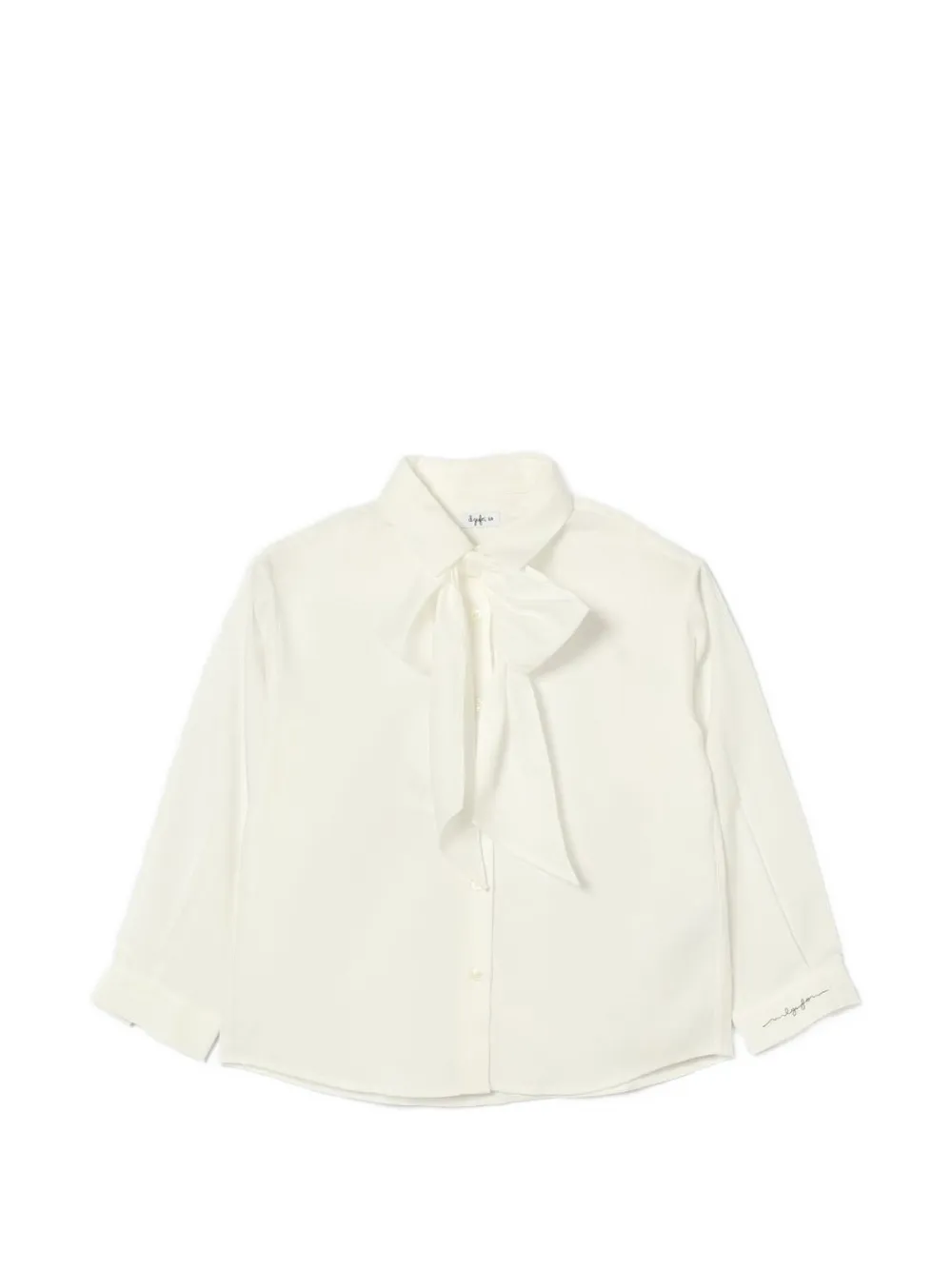 Il Gufo bow-detail long-sleeve shirt - Bianco