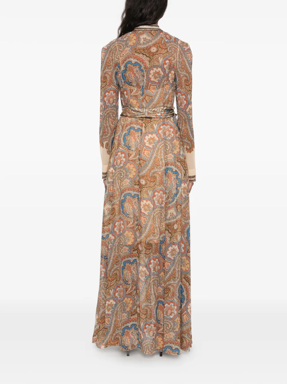ZIMMERMANN Sheath paisley-print maxi dress Beige