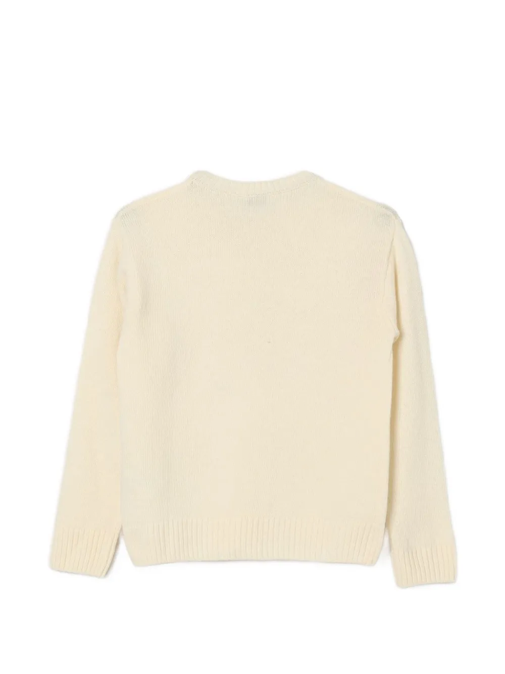 Il Gufo tree-embroidered wool sweater Beige