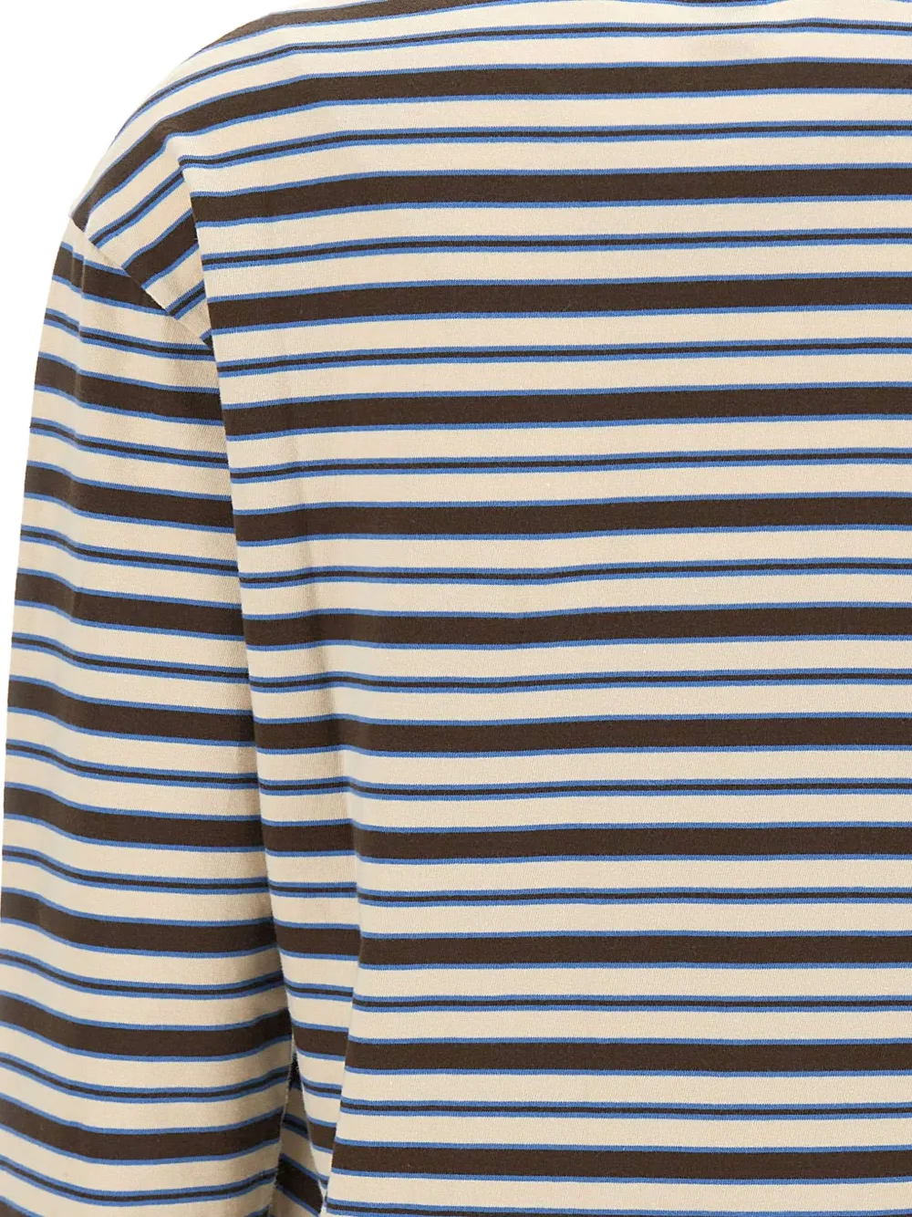 Sporty & Rich Easy striped long-sleeve T-shirt Beige