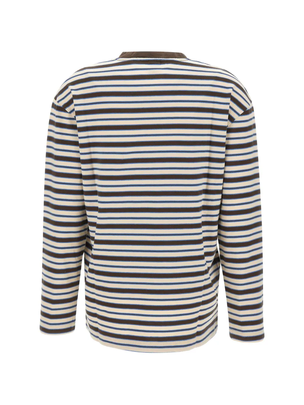 Sporty & Rich Easy striped long-sleeve T-shirt Beige