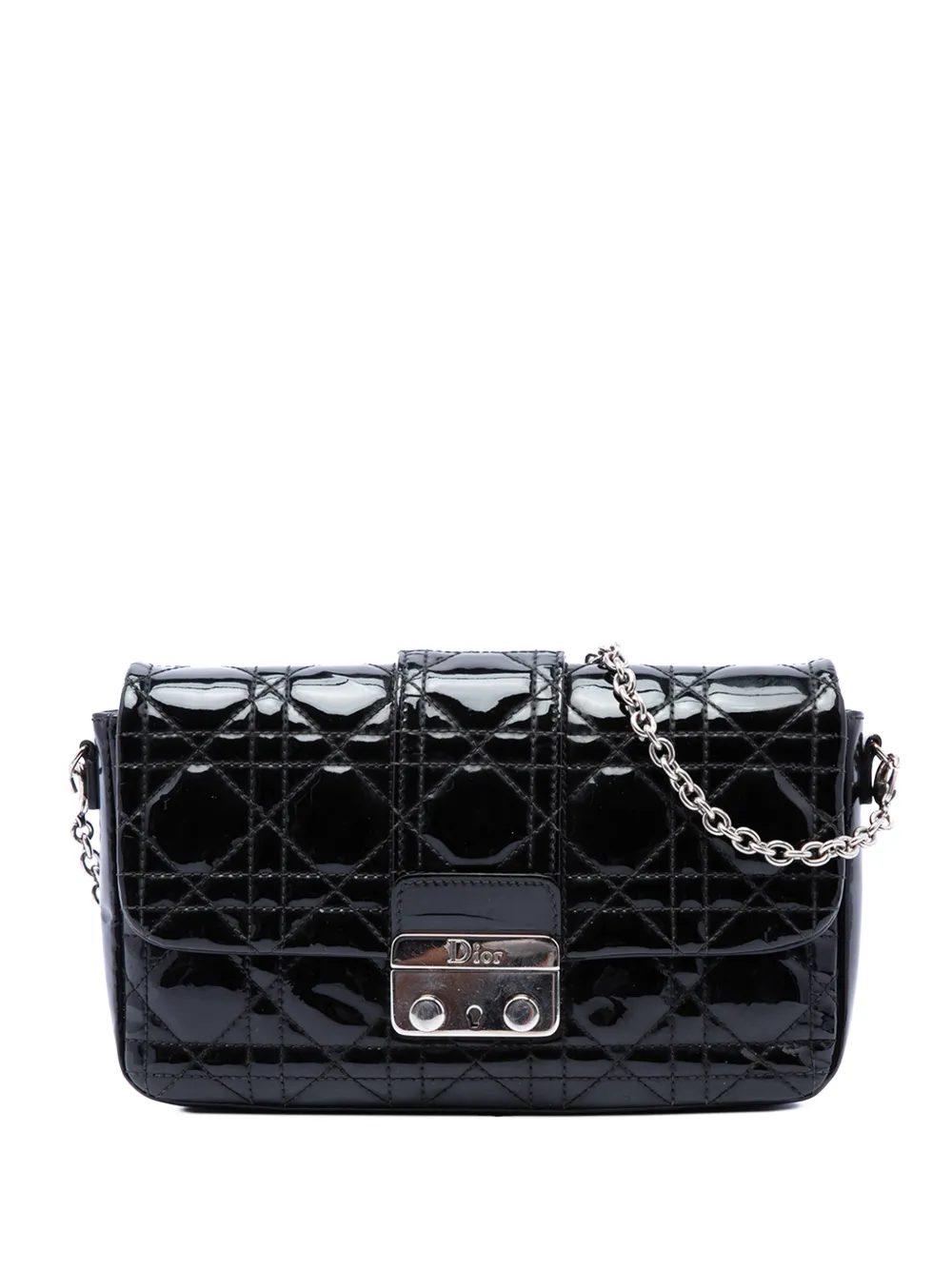 Christian Dior Pre-Owned 2013 Patent Cannage Miss Dior Promenade crossbody bag - Black