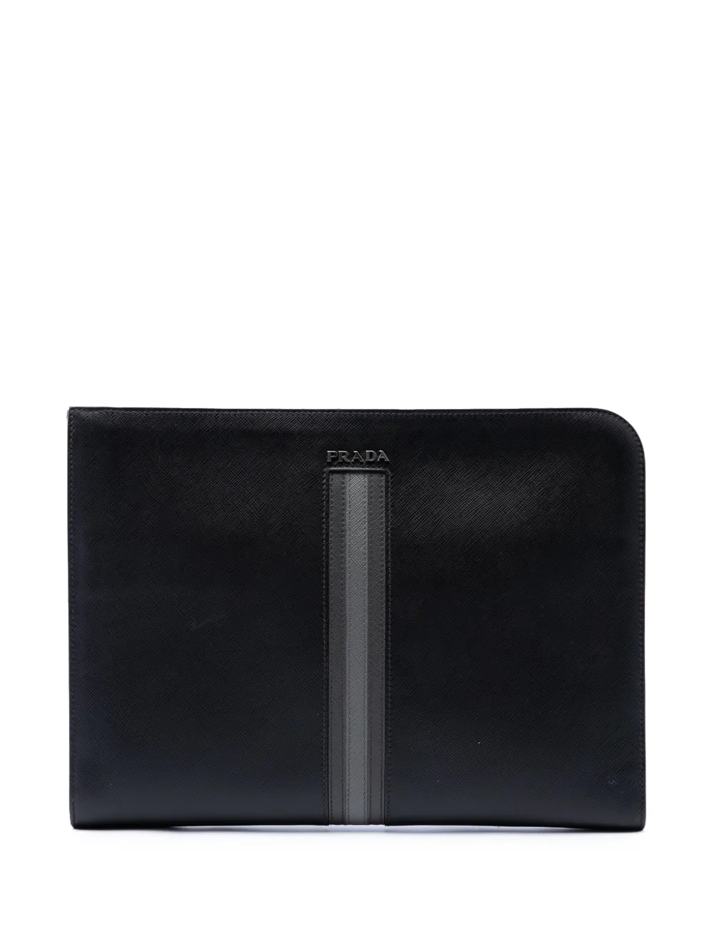 Prada Pre-Owned 2010-2026 Saffiano Zip Around Portfolio business bag - Nero