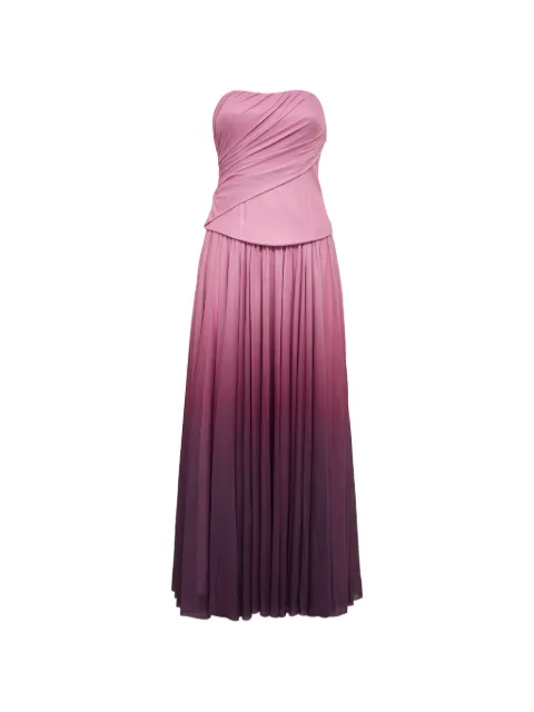 Acler Primley ombré pleated maxi gown dress