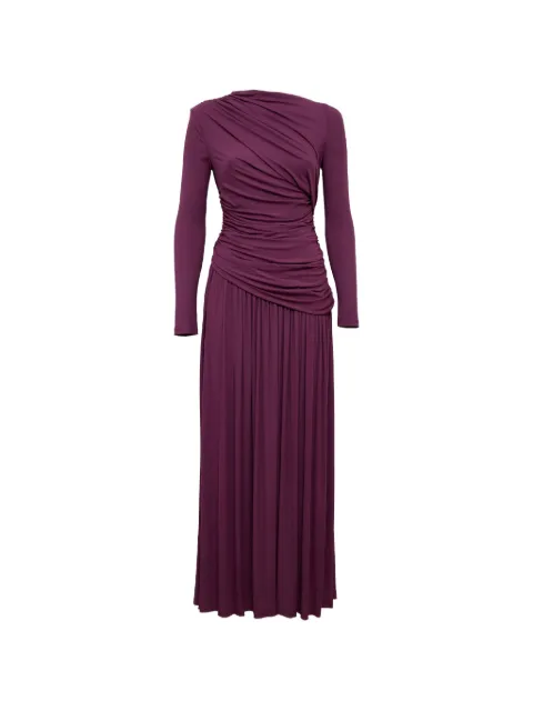 Acler Stamford ruched jersey flared maxi dress