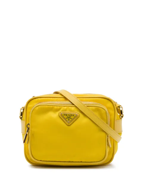 Prada Pre-Owned 2013-2026 Mini Saffiano Trimmed Tessuto Front Pocket Camera Bag crossbody bag
