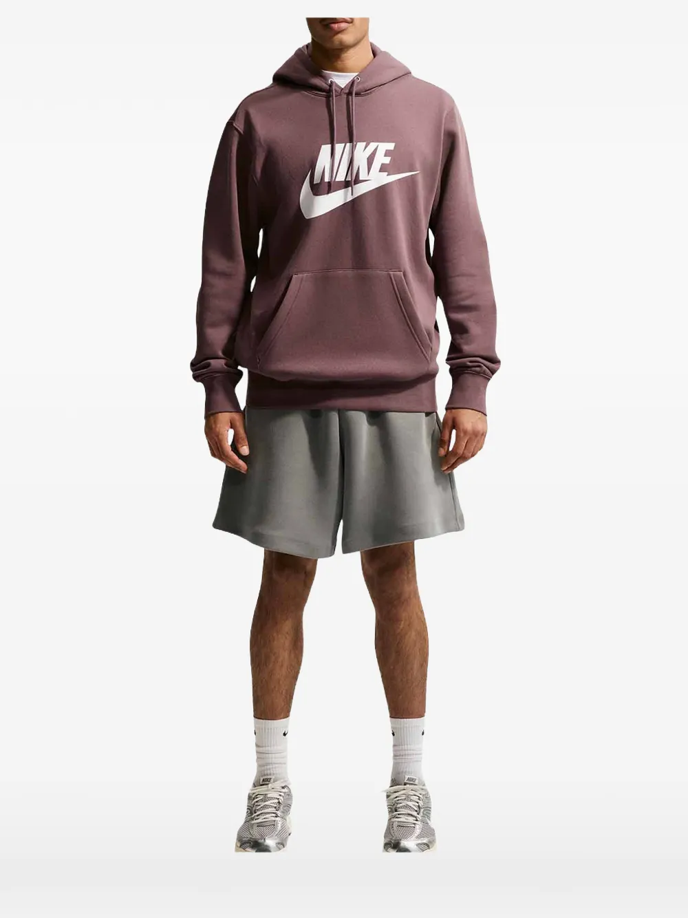 Nike Sportswear Club Fleece logo-print hoodie - Purple