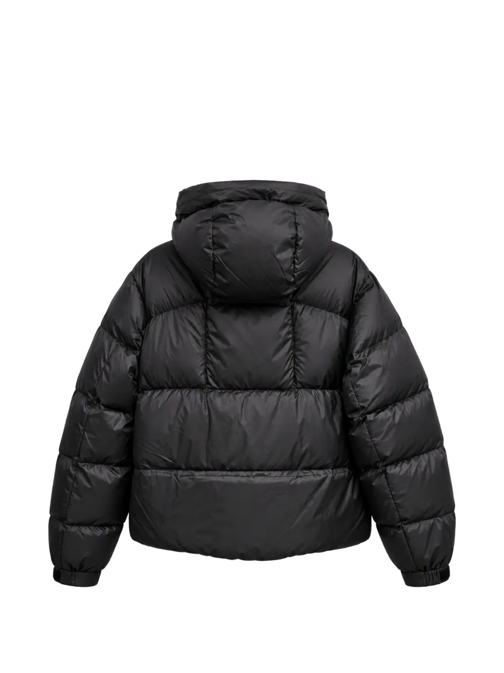 Goldwin Crystallite Pertex Quantum grid-quilted down jacket Zwart