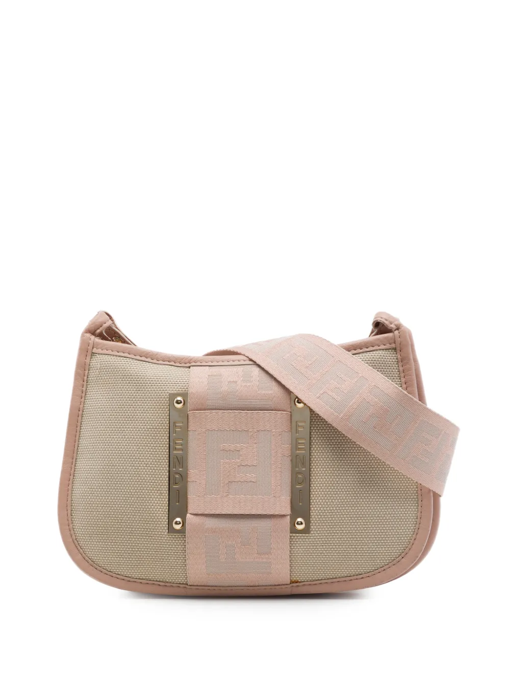 Fendi Pre-Owned 2000-2010 Canvas Zucca Borsa Tape crossbody bag - Nude