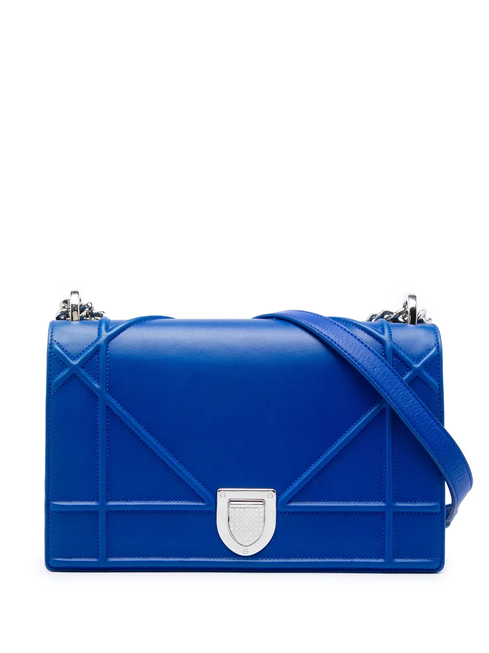 Christian Dior Pre-Owned 2016 Medium Smooth Calfskin Diorama Flap crossbody bag - Blue