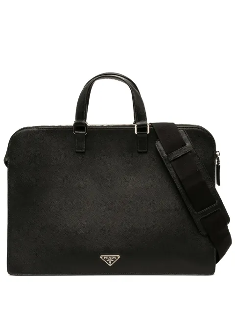 Prada Pre-Owned 2013-2026 Saffiano Portfolio Travel Briefcase business bag