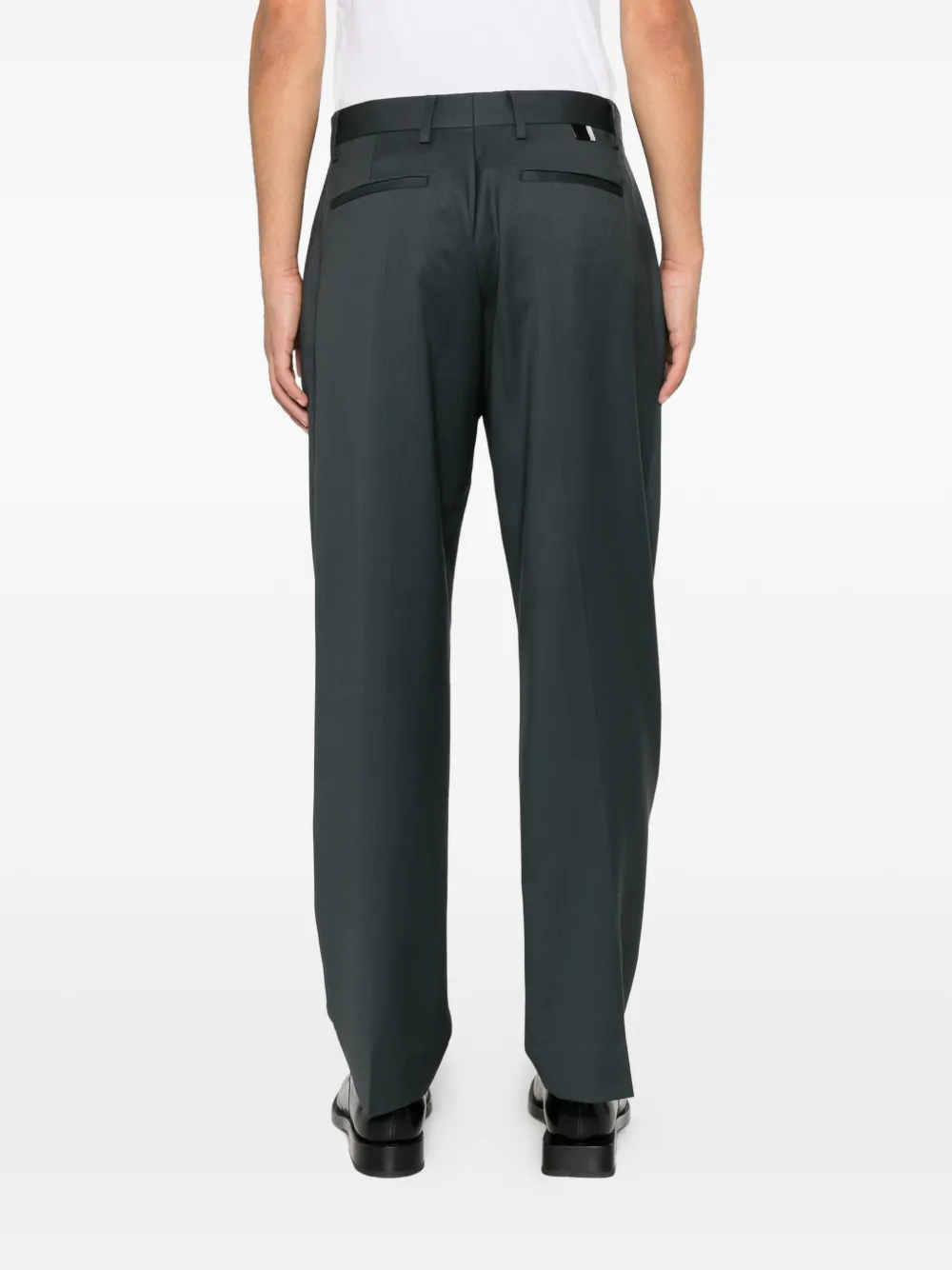Low Brand Kim pleated straight-leg trousers Grijs