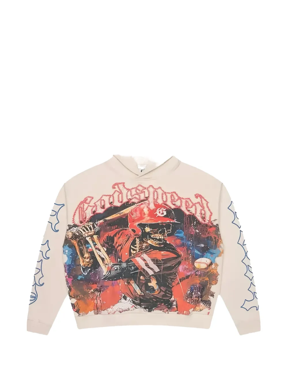 GODSPEED Grand Slam graphic-print hoodie Beige