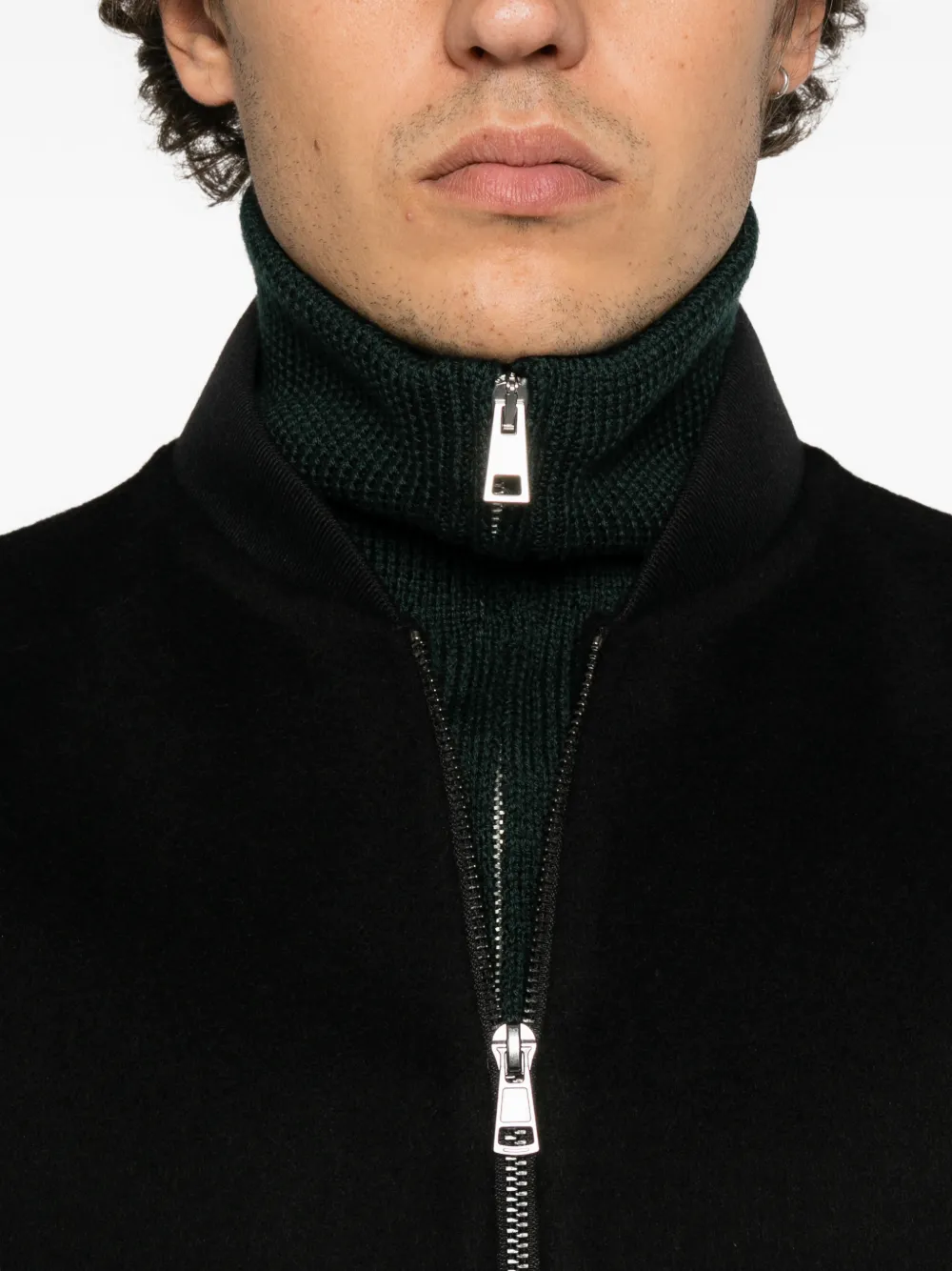 Low Brand zip-up gilet Zwart