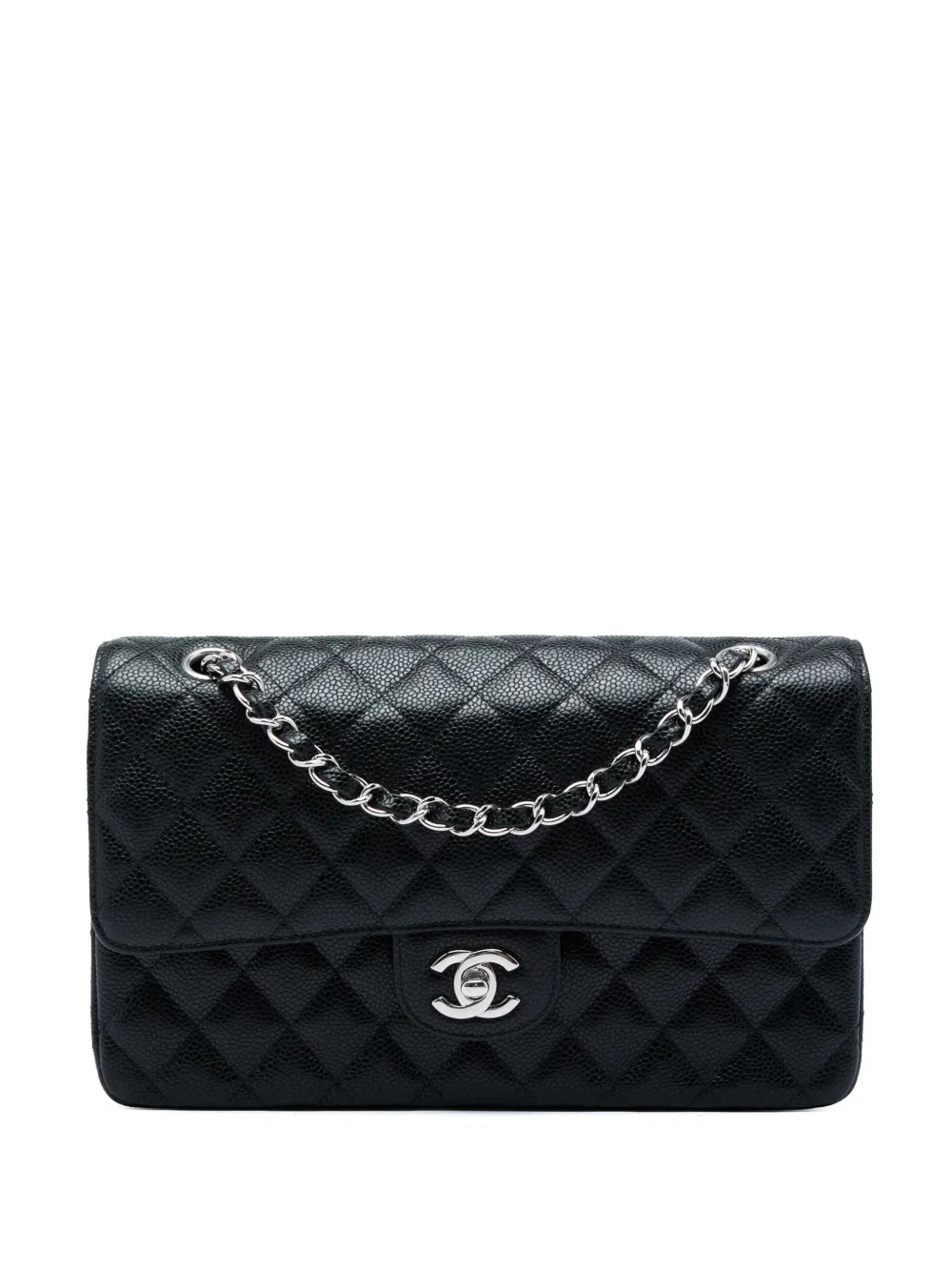 CHANEL Pre-Owned 2016-2017 Medium Classic Caviar Double Flap shoulder bag - Schwarz