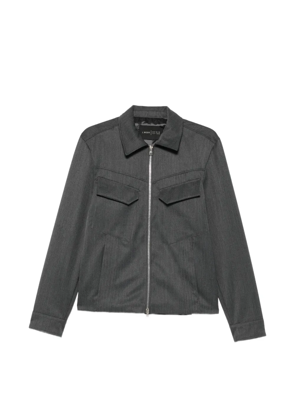 Low Brand zip-up flap-pocket shirt jacket - Gris
