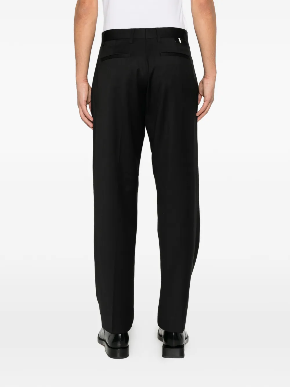 Low Brand pleated straight-leg trousers Zwart