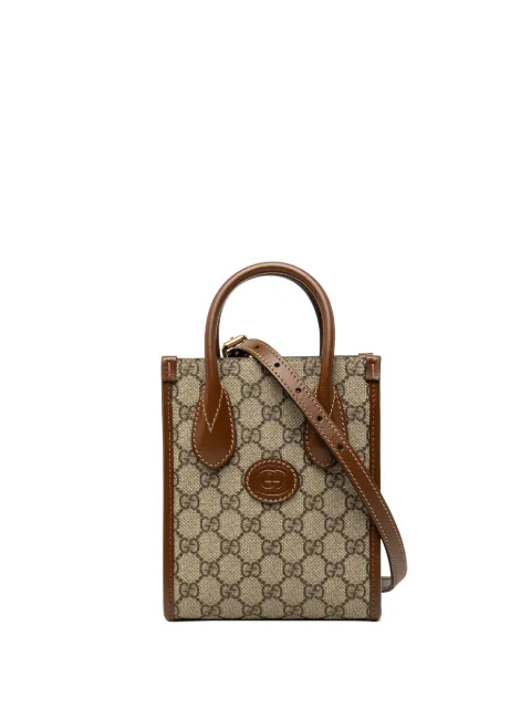 Gucci Pre-Owned 2016-2026 Mini GG Supreme Interlocking G satchel