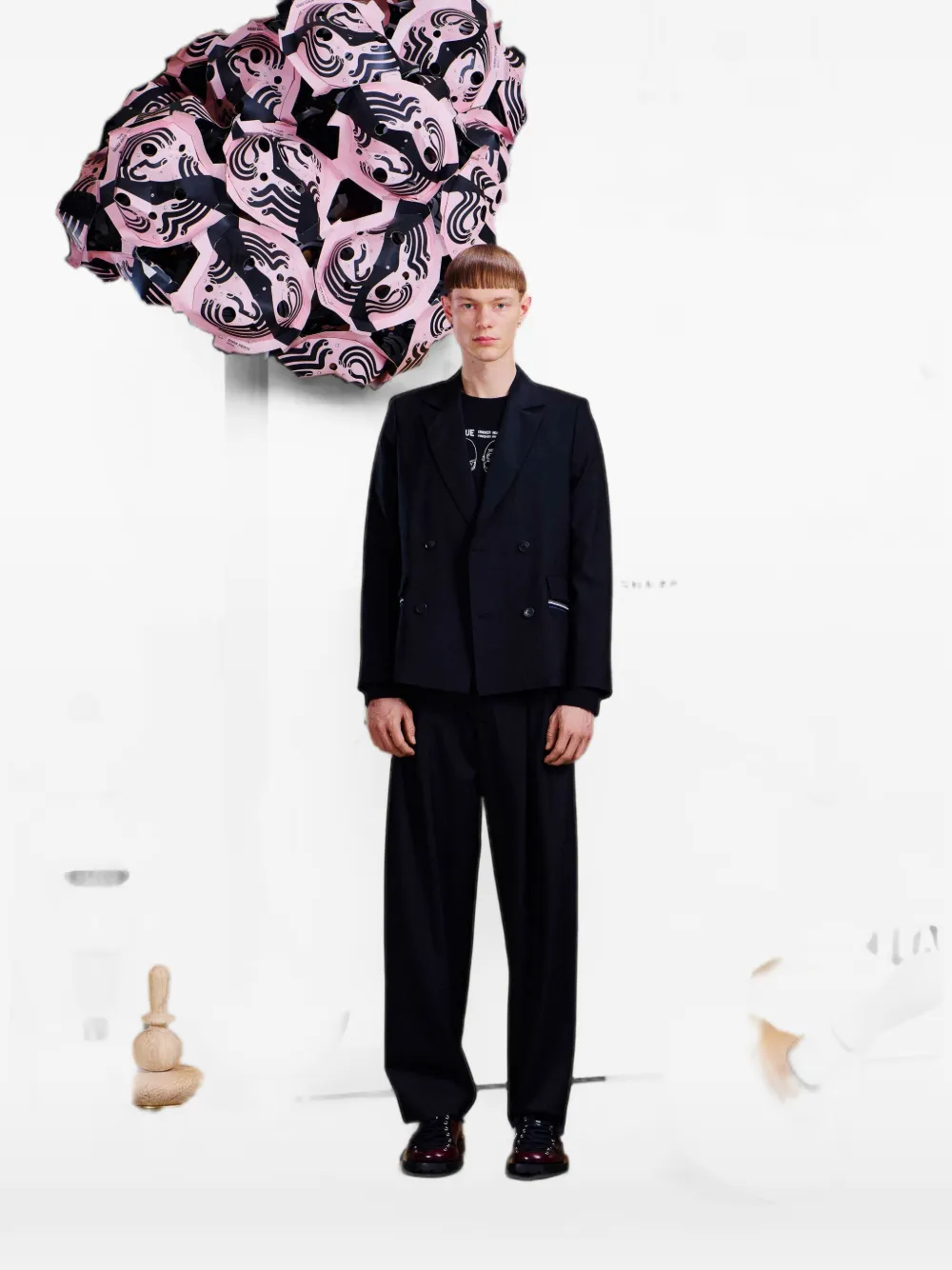 Henrik Vibskov Motif blazer met dubbele rij knopen Zwart
