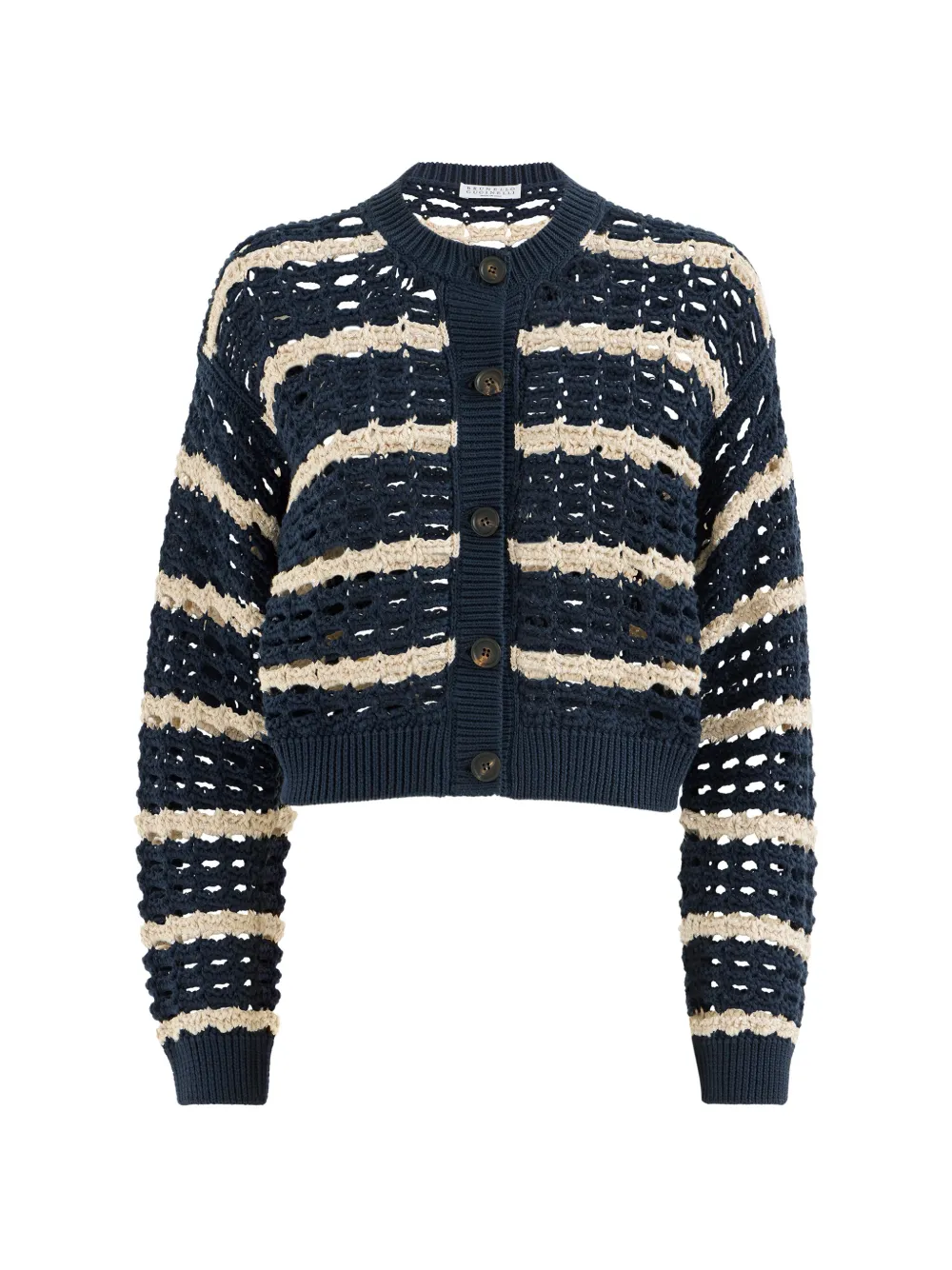 Brunello Cucinelli Katoenen Marina-netvest Blauw