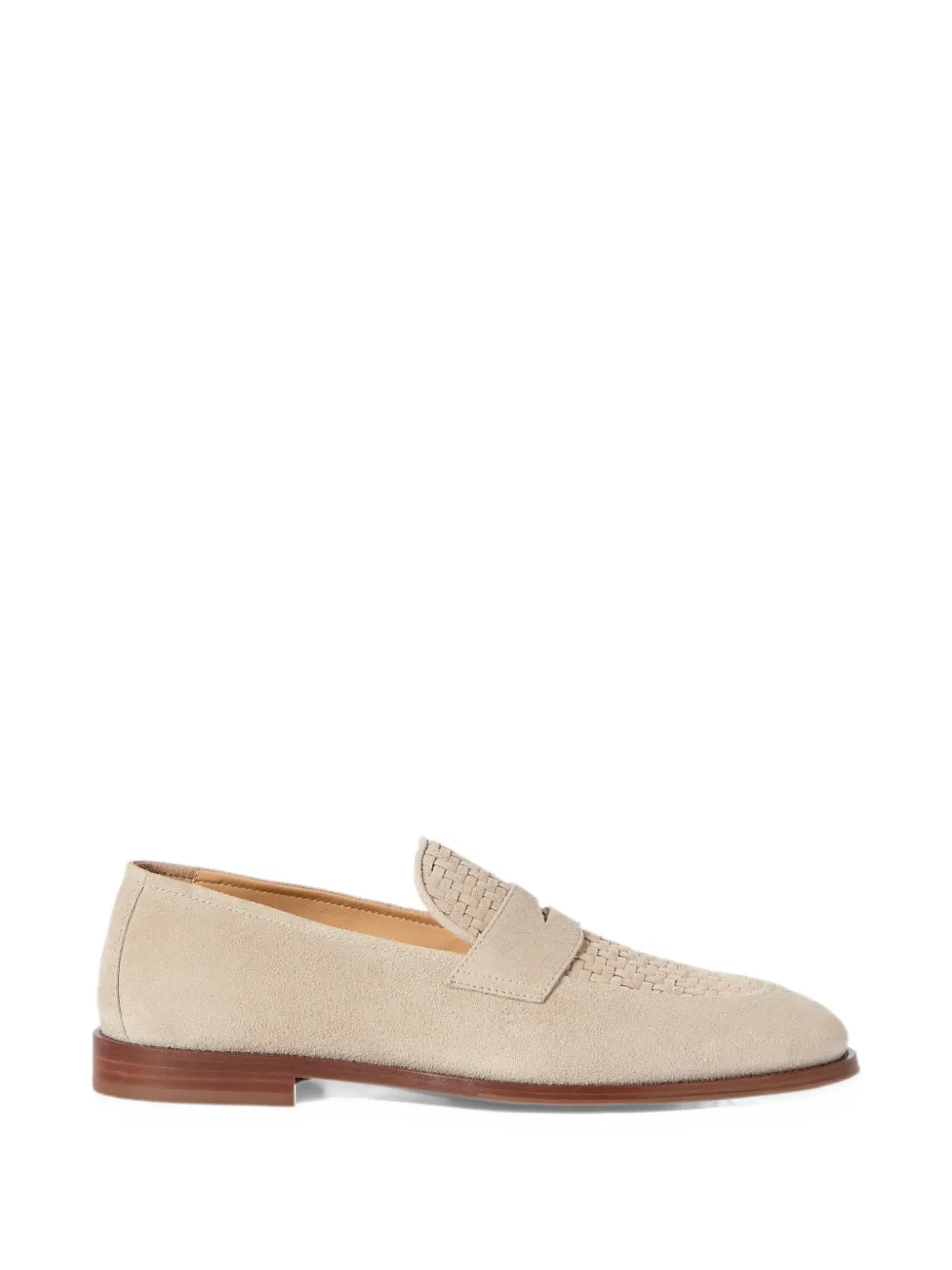 Brunello Cucinelli Mocassini penny in pelle scamosciata - Toni neutri