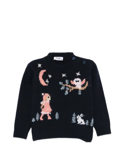 Il Gufo intarsia-knit button-fastening sweater